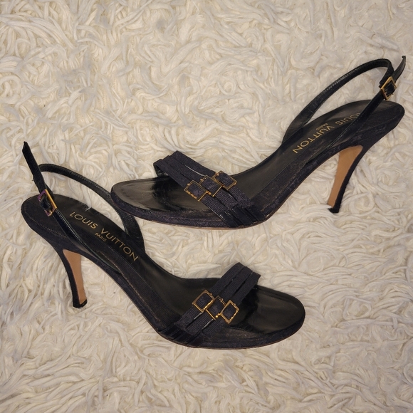 Louis Vuitton Black Women's Sandals - Picture 1 of 12